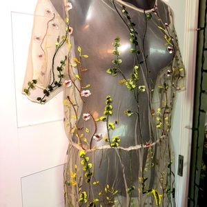 XL floral mesh dress!
